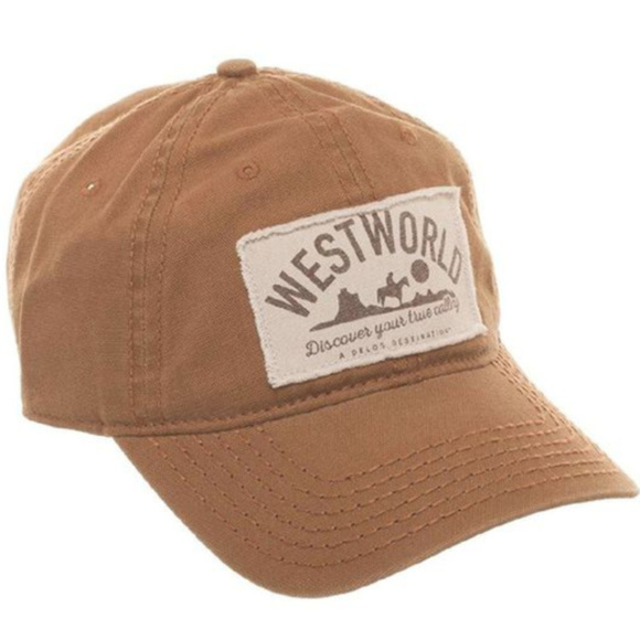 Westworld Printed Patch Adjustable Cap Brown hat LAST ONE - Picture 3 of 4